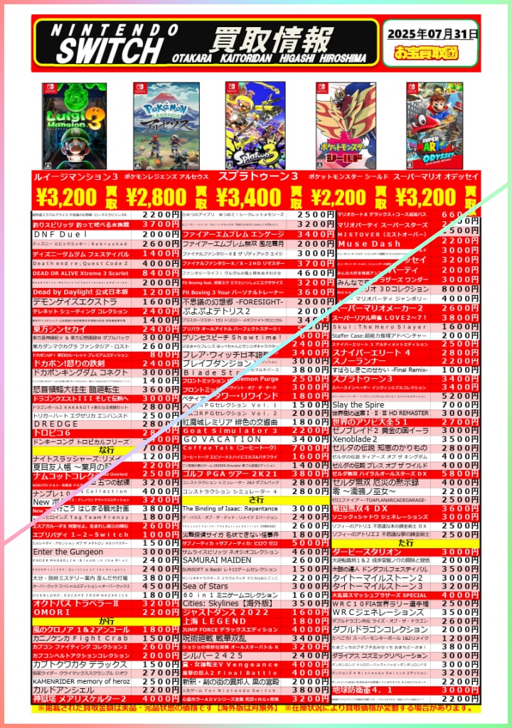 Switchソフトまとめ売り安値早売り希望 遊び尽くしたゲーム、高く売るなら今のうち！ニンテンドー